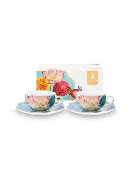 Šálek a podšálek Royal Flowers 225ml sada 2ks