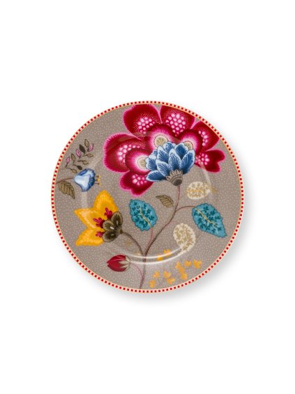 Talíř mělký Blooming Tales Fantasy khaki 17cm