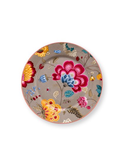 Talíř mělký Blooming Tales Fantasy khaki 32cm