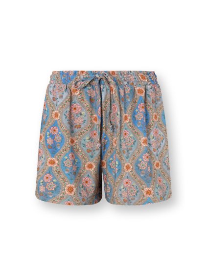 Bob krátké kalhoty Ornamento modrá