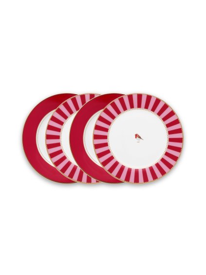 1087 1 sada 4 talire melke love birds red pink 21cm