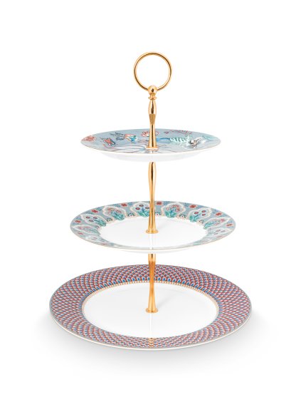 1504 2 etazer 3 urovnovy flower festival light blue 17 21 26 5cm