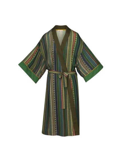 Noelle kimono Ribbon zelená-modrá (Velikost XL)