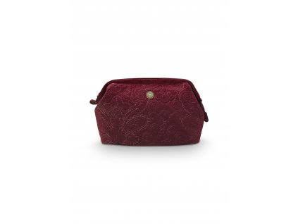 3295 kosmeticka taska velka velvet quilted vinova 26 x 18 x 12cm