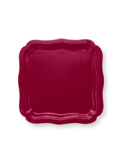 3385 tac smaltovany ctvercovy velky ruzovy 40x40cm