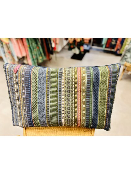 3580 1 polstar ribbon quilted modro zelena 45 x 70