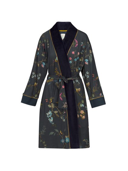 Nisha kimono Kawai Flower tmavě modrá (Velikost XL)