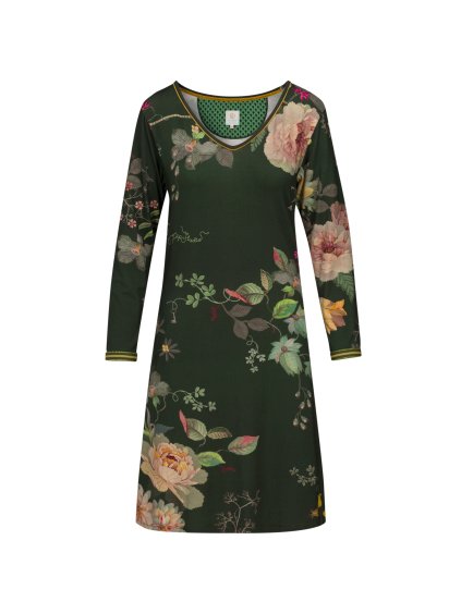 Danai noční košile Tokyo Bouquet tmavě zelená (Velikost XL)