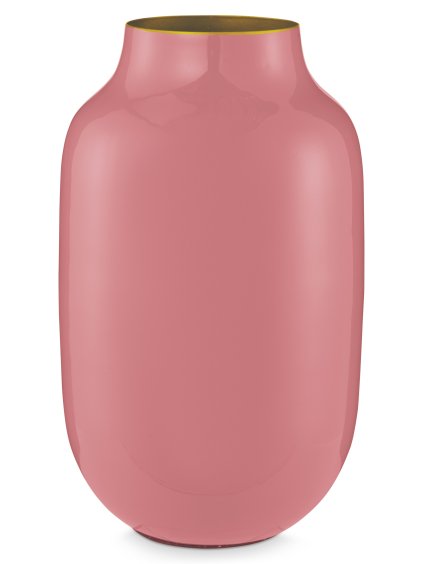 3994 vaza metal oval staroruzova 14cm