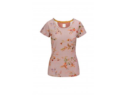 Tilly triko krátký rukáv Kawai Flower světlá růžová (Velikost XL)