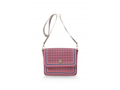 5565 kabelka cross body s klopou clover mala ruzova 19 x 6 x 16cm