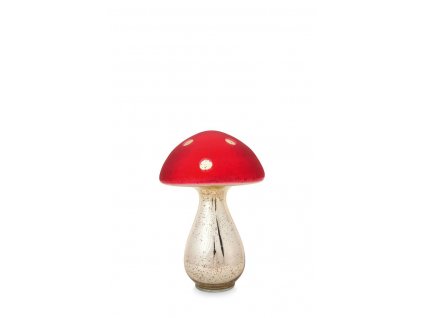 Skleněná dekorace houba 24cm