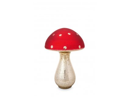 Skleněná dekorace houba 30cm