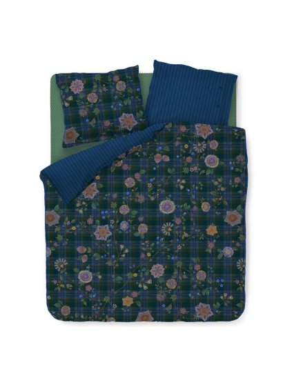 Flores Felices Dark Blue AT UV 140x200 10