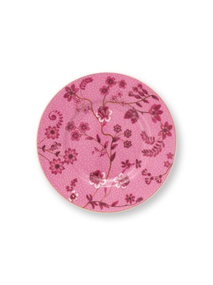 8359 dezertni talir jolie flowers ruzova 12cm