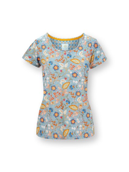 Tilly top krátký rukáv Jameela modrá (Velikost L)