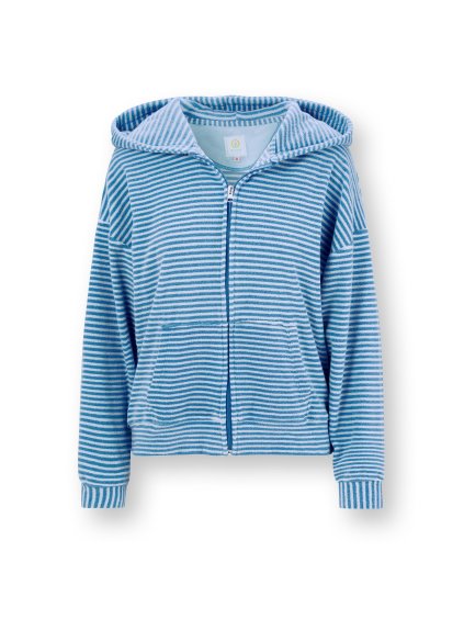 Nicolle mikina na zip Petite Sumo Stripe modrá (Velikost XL)