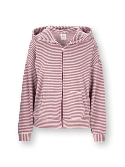 Nicolle mikina na zip Petite Sumo Stripe lila (Velikost XL)