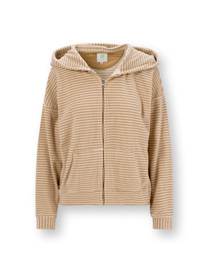 Nicolle mikina na zip Petite Sumo Stripe písková (Velikost XL)