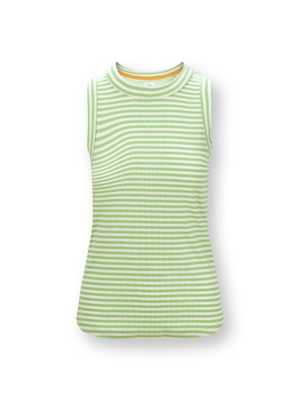 Trinity top bez rukávů Little Sumo proužek zelená (Velikost XL)