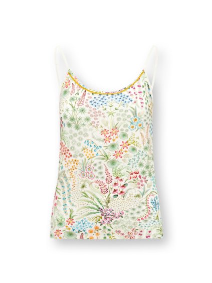 Tílko Selina na ramínka Querida bílá (Velikost L)