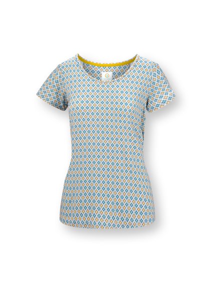 Tilly top krátký rukáv Mojo modrá (Velikost L)