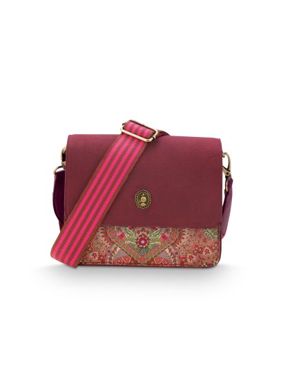 Kabelka Cross Body s klopou Fenna Jabali malá červená 19 x 6 x 16cm