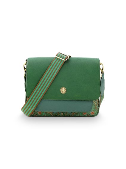Kabelka Cross Body s klopou Fenna Jabali střední zelená 25 x 7 x 20cm