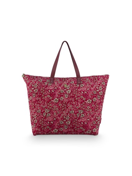 9358 taska sametova prosivana tilda daisy dreams cervena 66 x 20 x 44cm