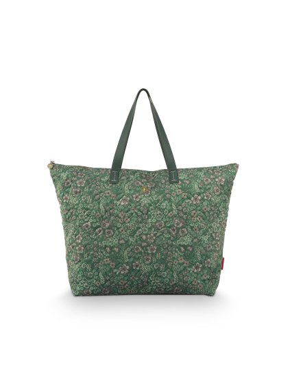 9364 taska sametova prosivana tilda daisy dreams zelena 66 x 20 x 44cm