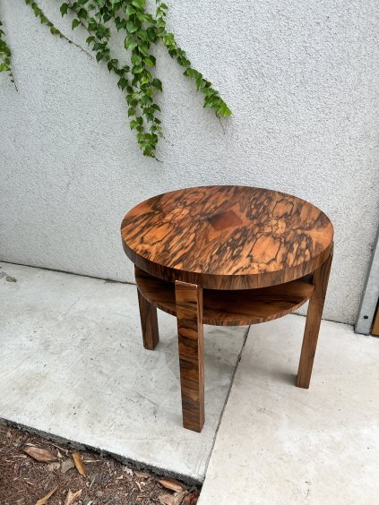 9412 4 stolek konferencni art deco dyha orech makassar