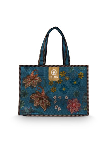 Taška reklamní malá Coco Flower modrá 38 x 17 x 28cm