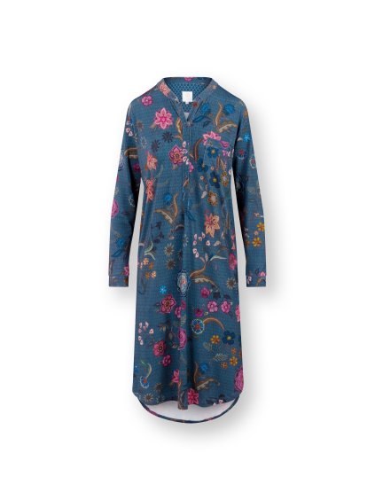 Noční košile Diogo Coco Flower modrá (Barva modrá, Velikost XL)