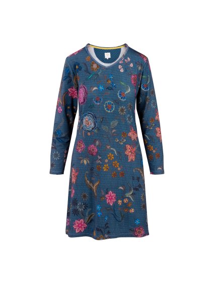 Noční košile Dana Coco Flower modrá (Barva písková, Velikost L)