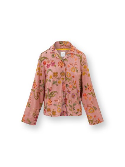 Faye top na knoflíky  Coco Flower Korálová (Barva korálová, Velikost XL)