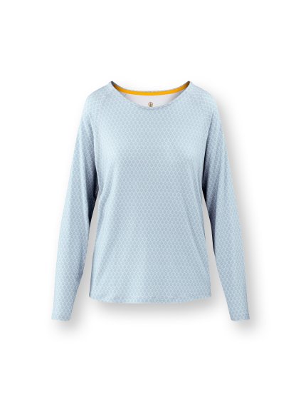 Tina top dlouhý rukáv Thousand Leaves světlá modrá (Velikost L)