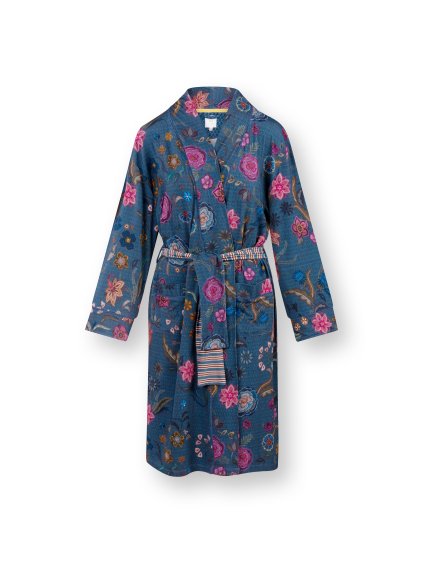 Nisha Kimono Coco Flower modrá (Velikost L)