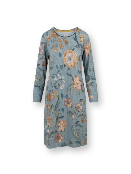 Destiny noční košile dlouhý rukáv Safari Bloom modrá (Velikost L)