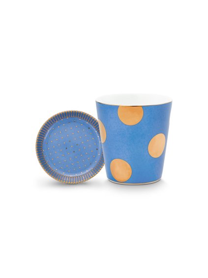 9687 hrnek bez ouska a talirek dot delight svetla modra sada 2ks