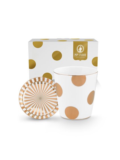 9690 hrnek bez ouska a talirek dot delight bila sada 2ks