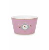 1312 1 miska love birds medallion pink 15cm