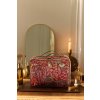 7604 3 kosmeticky kufrik querida velvet cerveny 27 x 10 x 19cm