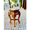 9415 1 kvetinovy stolek z exotickeho dreva s mramorem