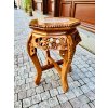 9415 kvetinovy stolek z exotickeho dreva s mramorem
