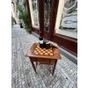 9681 8 sachovnicovy stolek secesni intarzovany