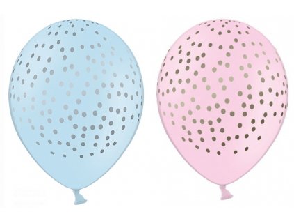 Latexový balón se stříbrnými tečkami