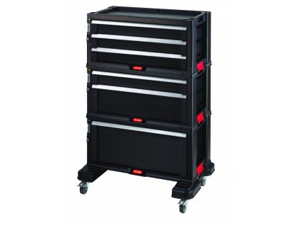 Keter Skrinka s 6 supliky na koleckach cerna cervena 0902202313254733079