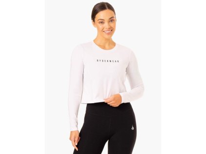 Dámské tričko Long Sleeve Top Foundation White - Ryderwear