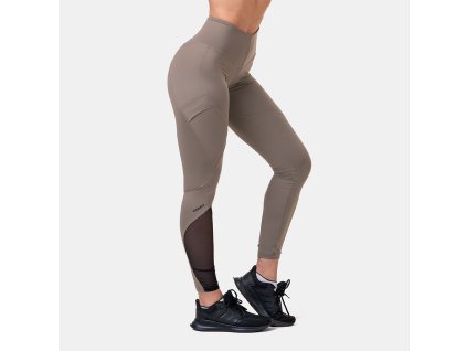 Dámské legíny High Waist Fit&Smart Mocha - NEBBIA