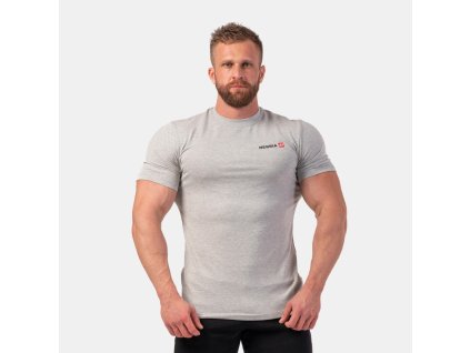Pánské tričko Minimalist Logo Light Grey - NEBBIA